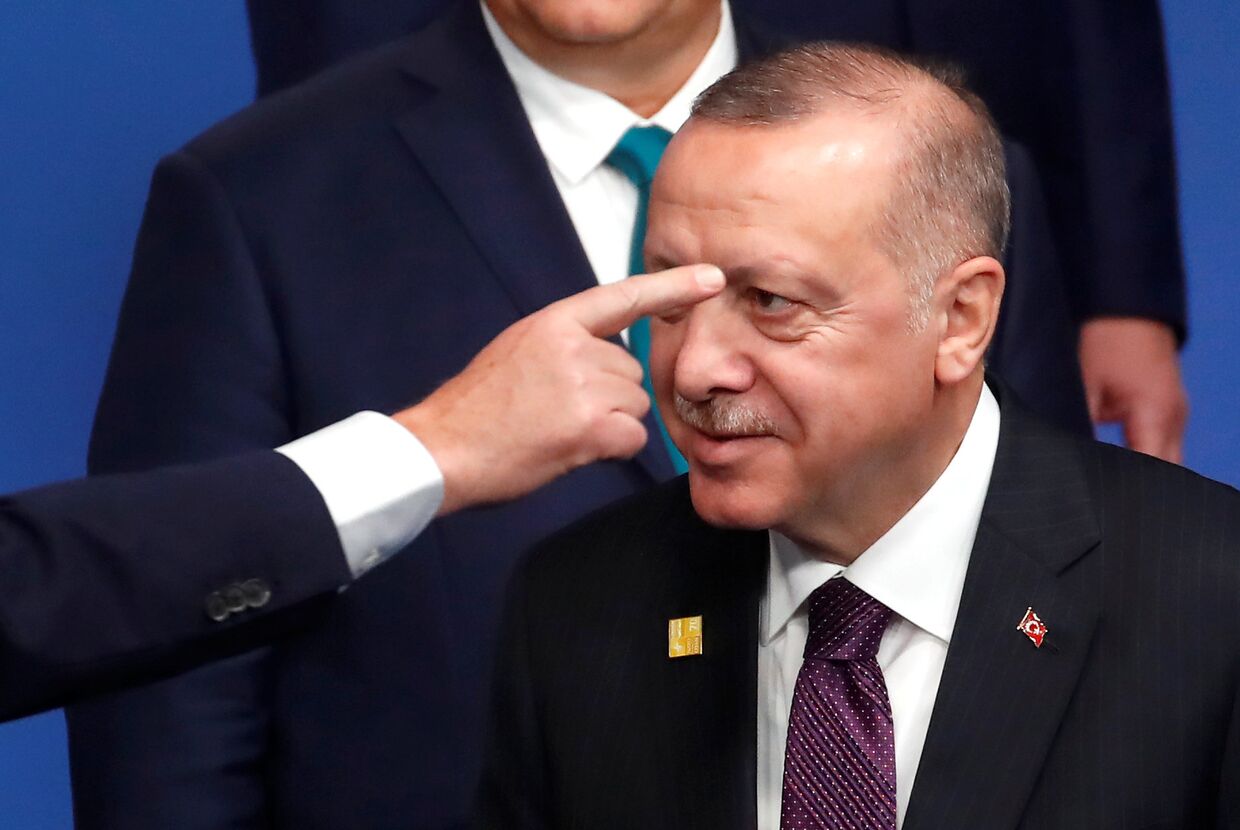Президент Турции Реджеп Эрдоган на саммите лидеров НАТО в Уотфорде, Великобритания