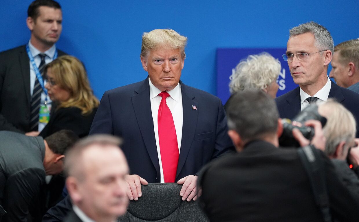 Президент США Дональд Трамп на саммите НАТО в Уотфорде, Великобритания