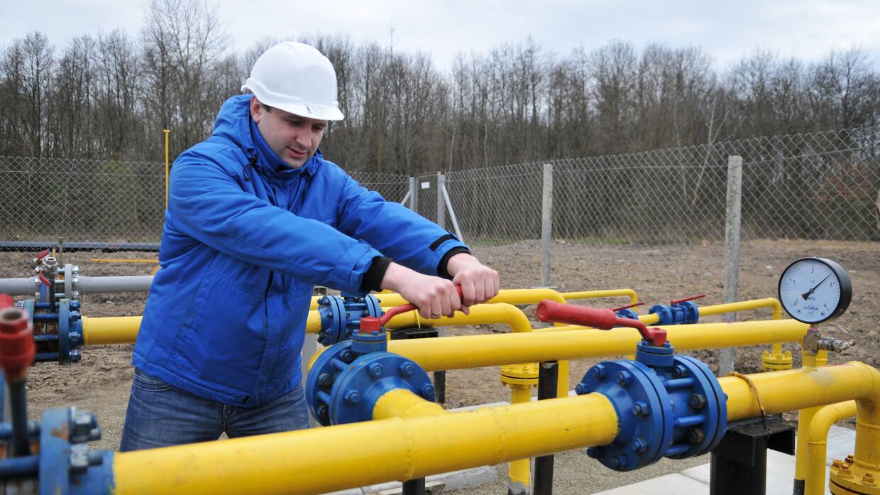 Компрессорная установка Креховского месторождения природного газа в Жидачевском районе Львовской области.