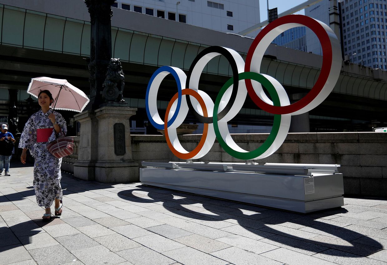 Олимпийская символика в Токио, Япония