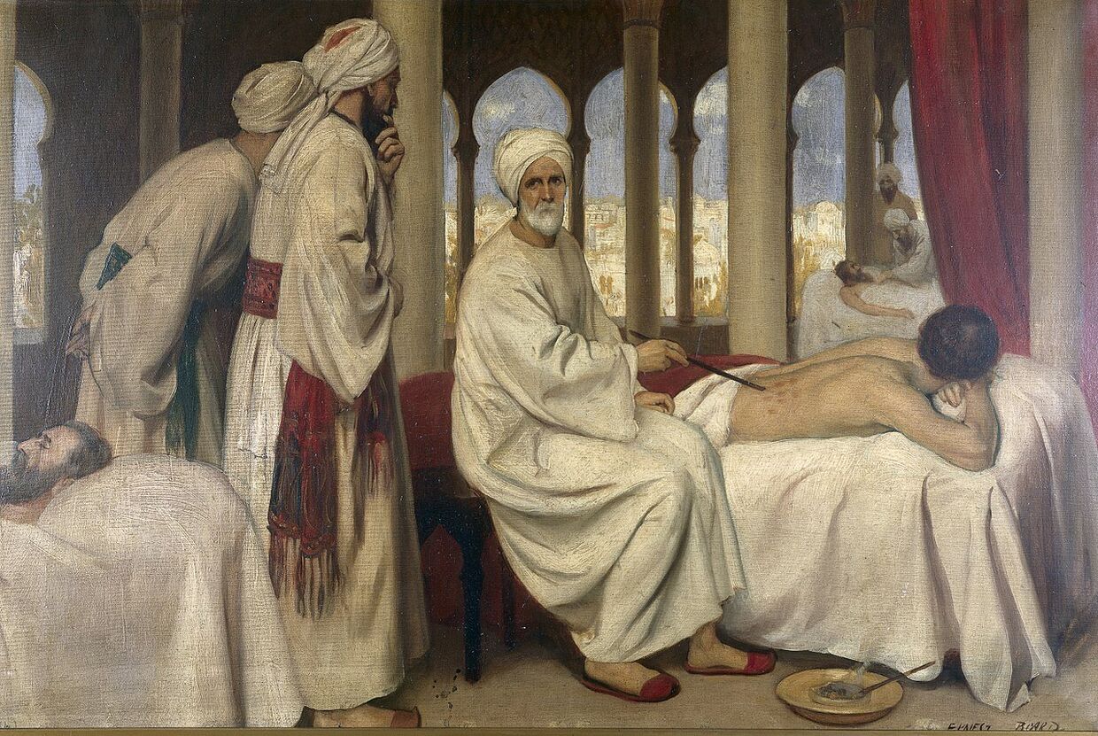 Эрнест Борд «Абу-ль-Касим аз-Захрави осматривает больного в лазарете Кордовы в 1100 году»
