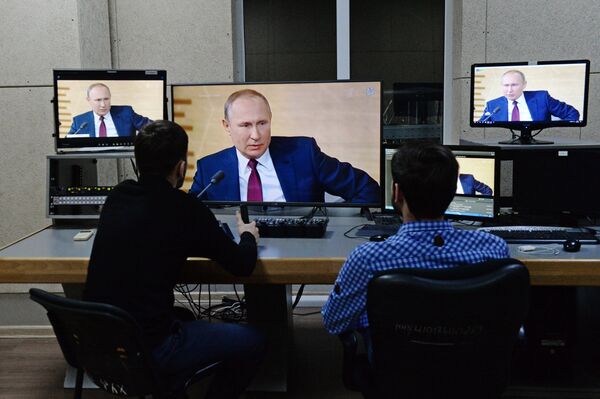 Трансляция пресс-конференции президента РФ В. Путина Трансляция пресс-конференции президента РФ В. Путина