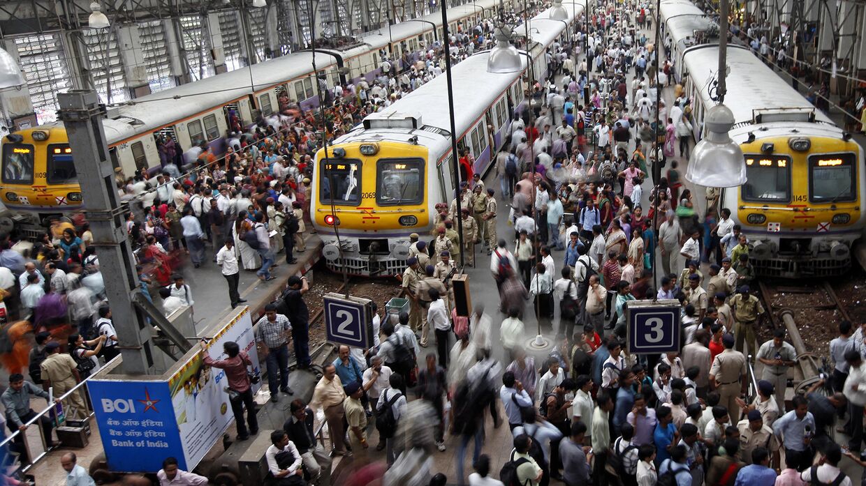 Железнодорожный вокзал в Мумбаи, Индия