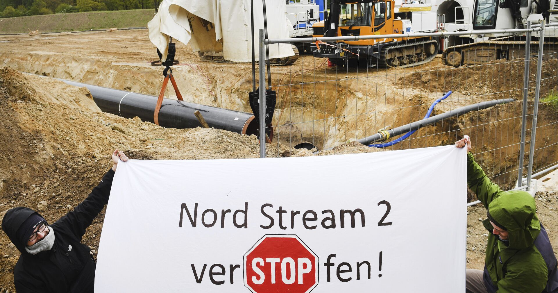 Противники «Северного потока — 2» устроили акцию протеста на стройке газопровода в Северной Германии - ИноСМИ, 1920, 21.09.2021