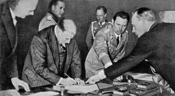 подписание Мюнхенского соглашения 1938 года подписание Мюнхенского соглашения 1938 года