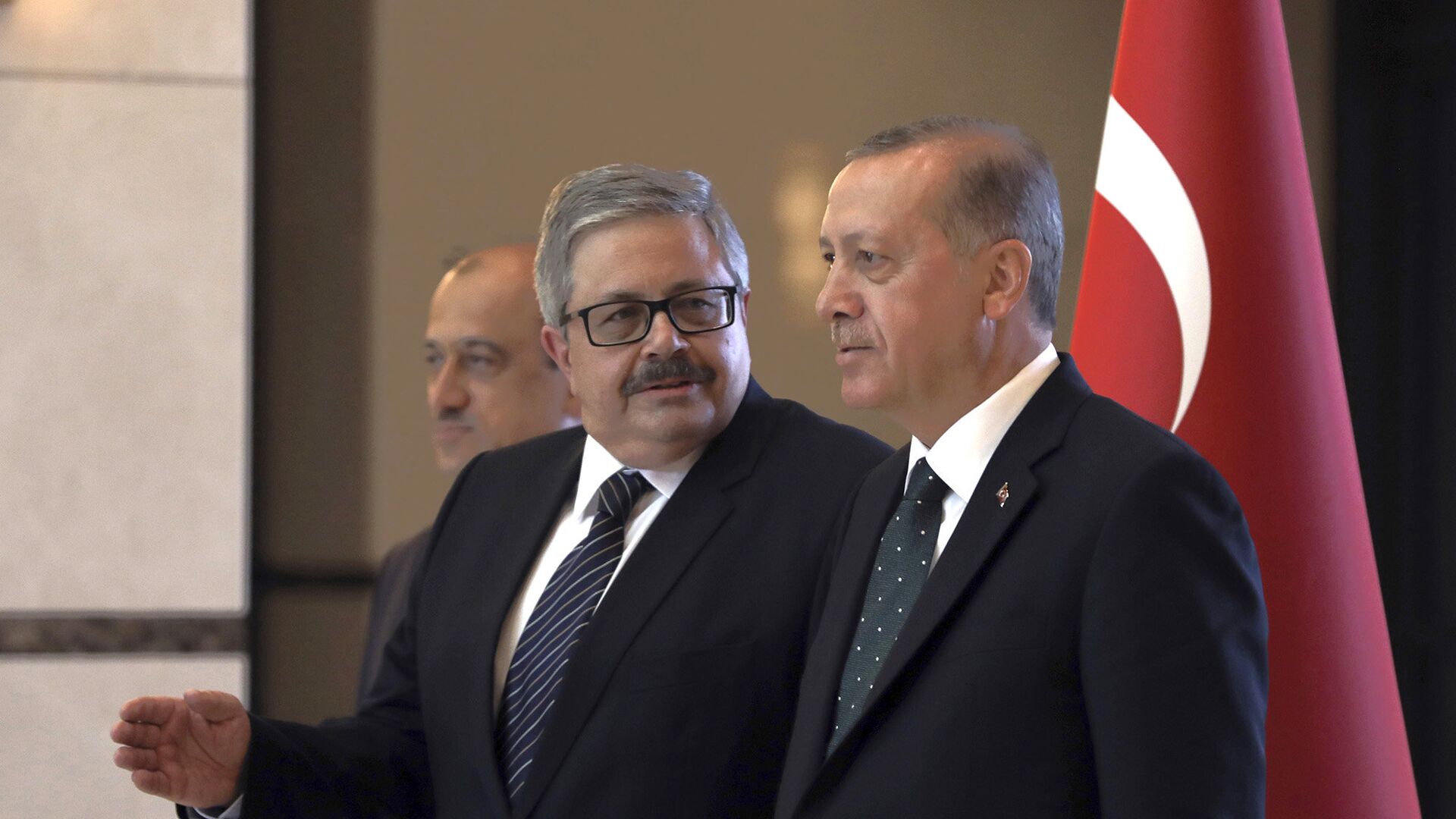 Президент Турции Реджеп Тайип Эрдоган и  посол России в Турции Алексей Ерхов в Анкаре, Турция - ИноСМИ, 1920, 09.02.2023
