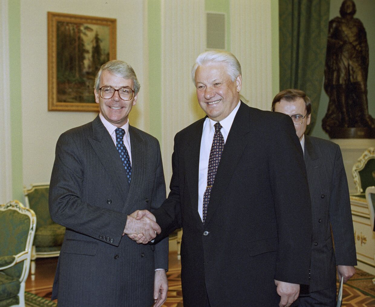 Президент РФ Борис Николаевич Ельцин и премьер-министр Великобритании Джон Мейджор
