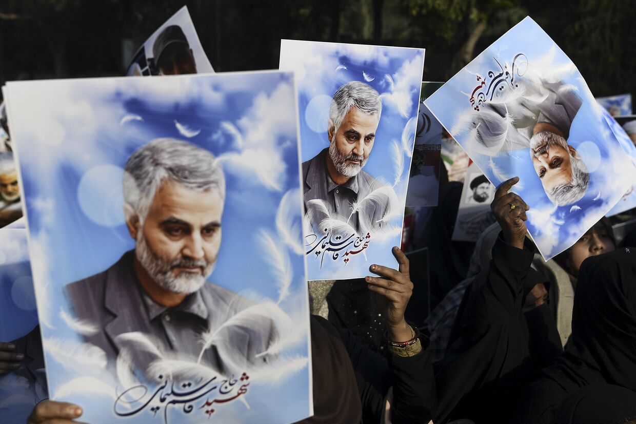Сторонники убитого иранского генерала Касема Сулеймани