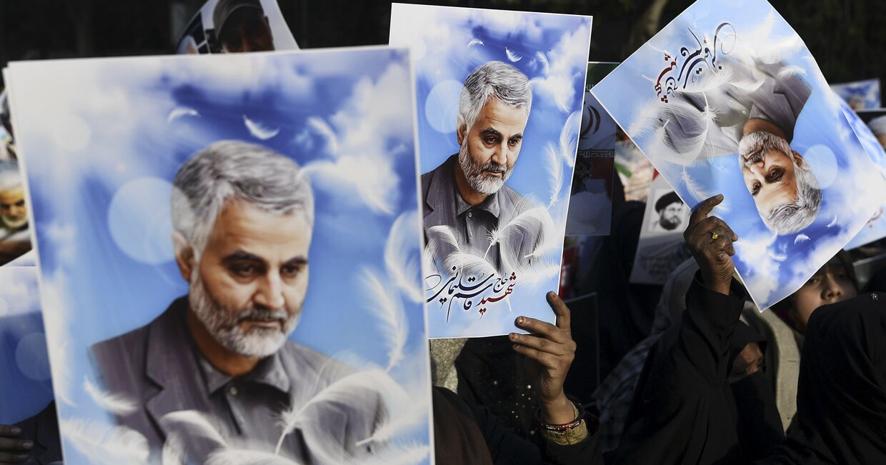 Сторонники убитого иранского генерала Касема Сулеймани
