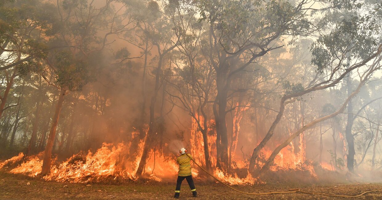 Тушение пожара в Австралии