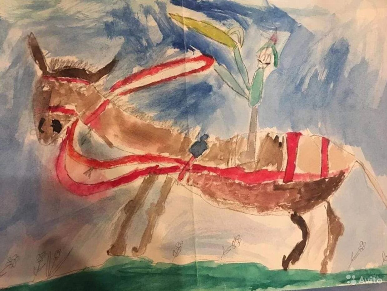 Картина «Красноармеец на лошади»