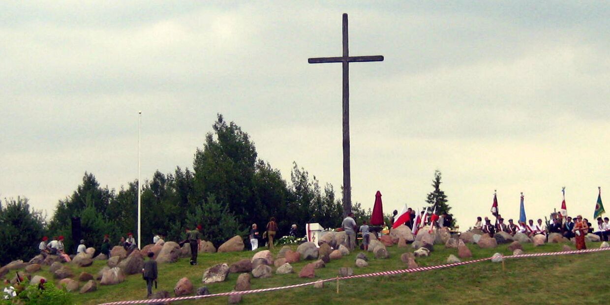 Монумент жертвам облавы в населённом пункте Гибы