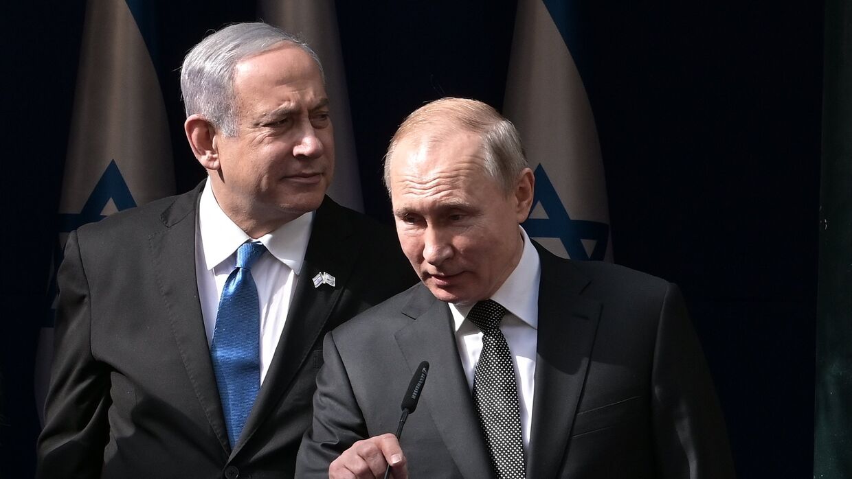 Президент РФ Владимир Путин и премьер-министр Израиля Биньямин Нетаньяху