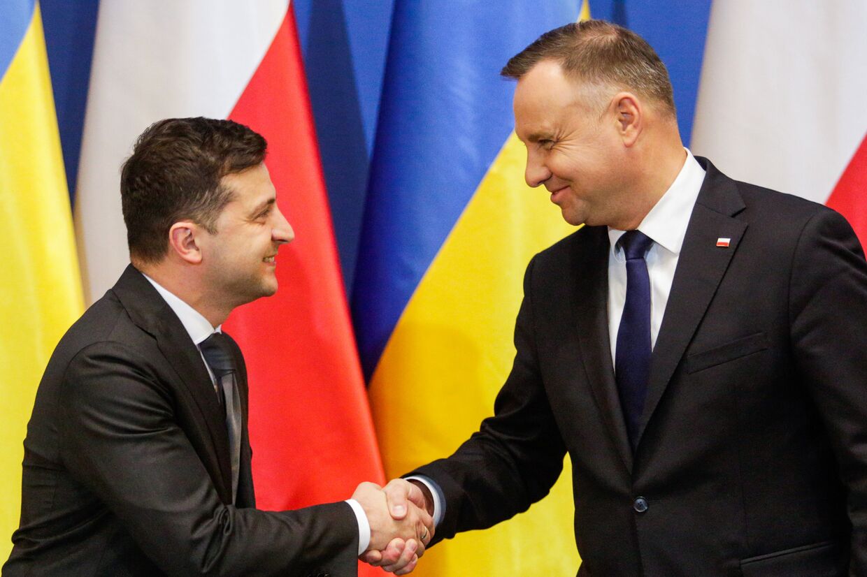 Президент Польши Анджей Дуда и президент Украины Владимир Зеленский
