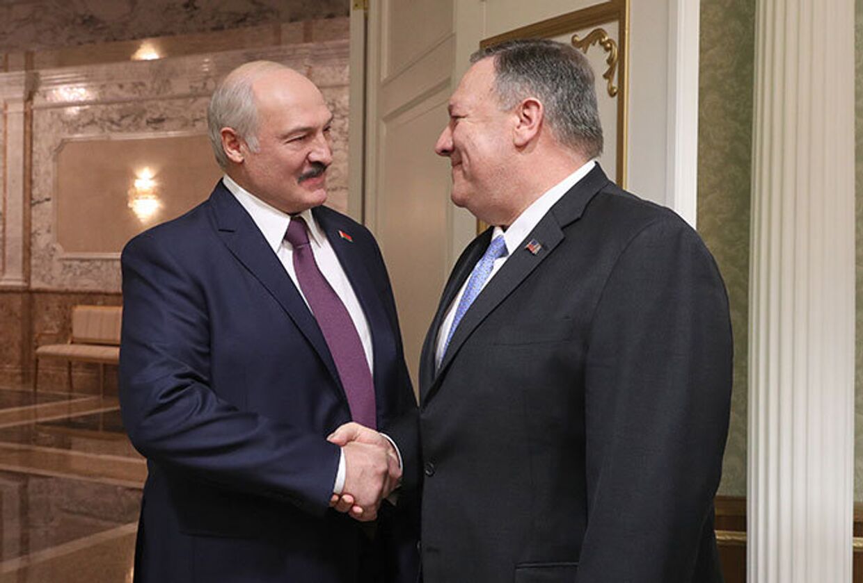 Встреча Александра Лукашенко и Майка Помпео 1 февраля 2020 года