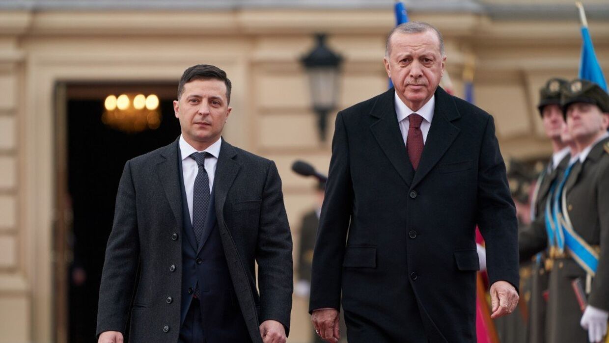 Президент Украины Владимир Зеленский и президент Турции Тайип Эрдоган