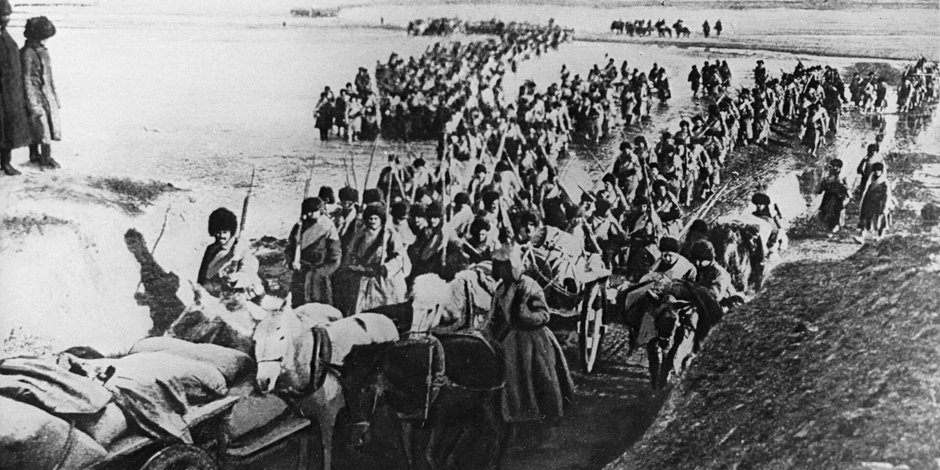 Русско-японская война 1904-1905 гг. за контроль над Маньчжурией и Кореей. Переправа русской армии через реку Хуанхе в Китае. - ИноСМИ, 1920, 10.09.2020