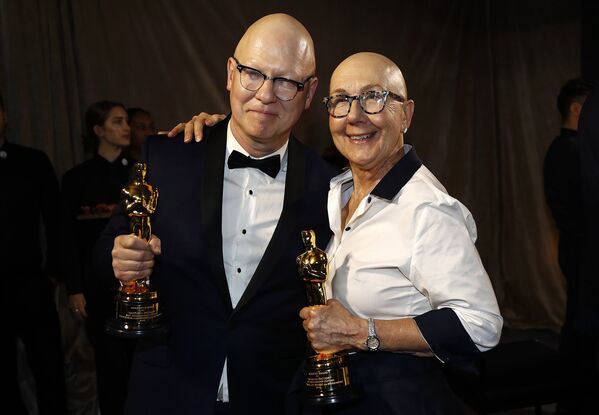 Джулия Райхерт и Джефф Райхерт на церемонии вручения премии Оскар в Лос-Анджелесе