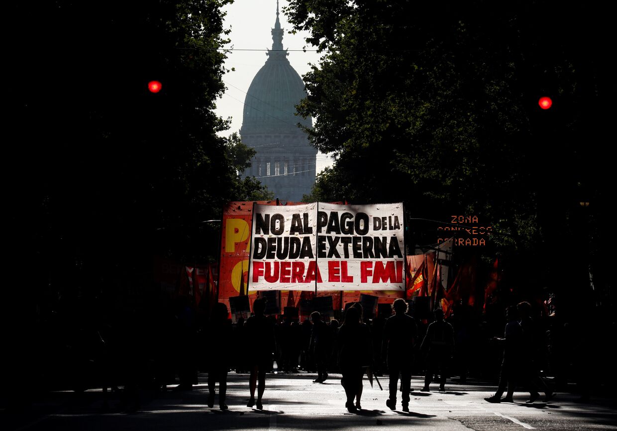 13 февраля 2020. Протесты против выплат МВФ, Буэнос-Айрес, Аргентина