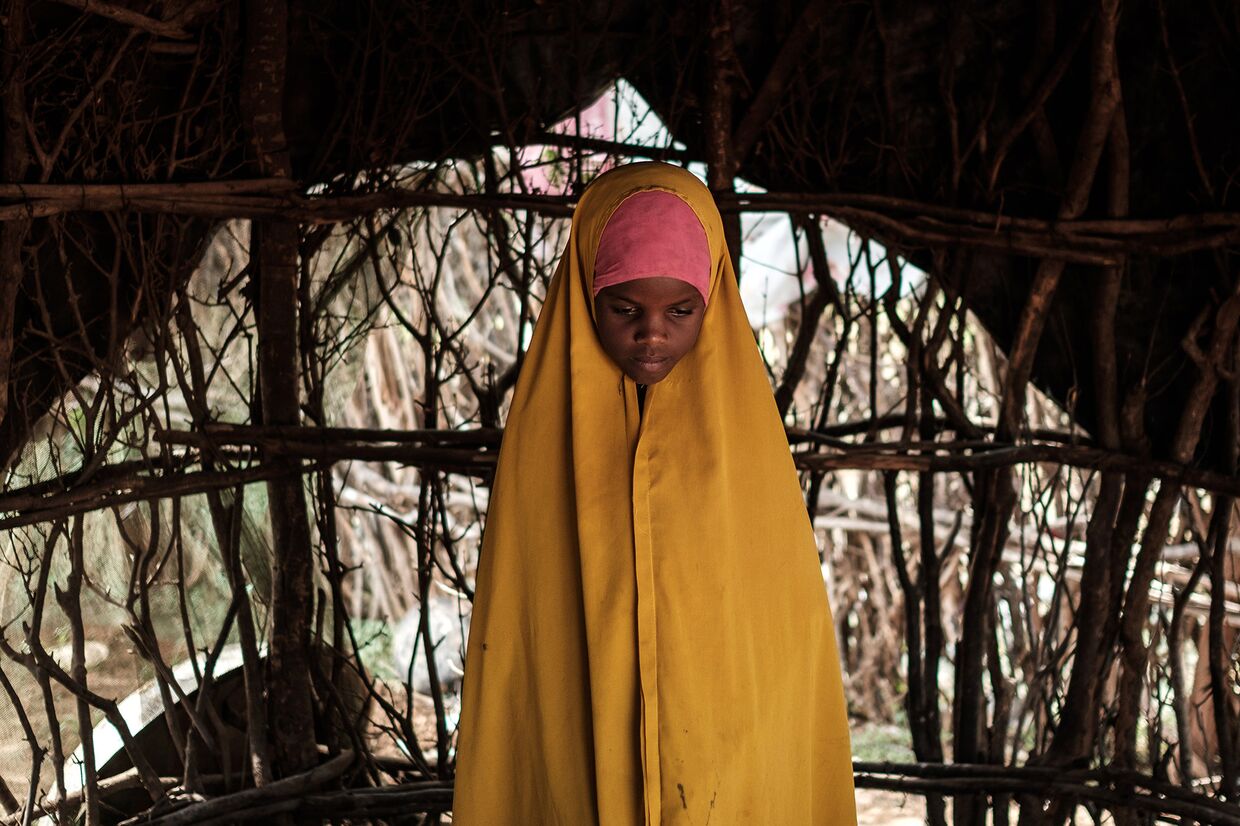 Девочка в кенийском городе Дадаэб