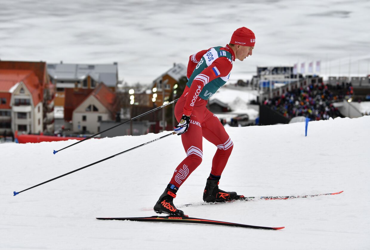 Александр Большунов на этапе Кубка мира в Оре, Швеция