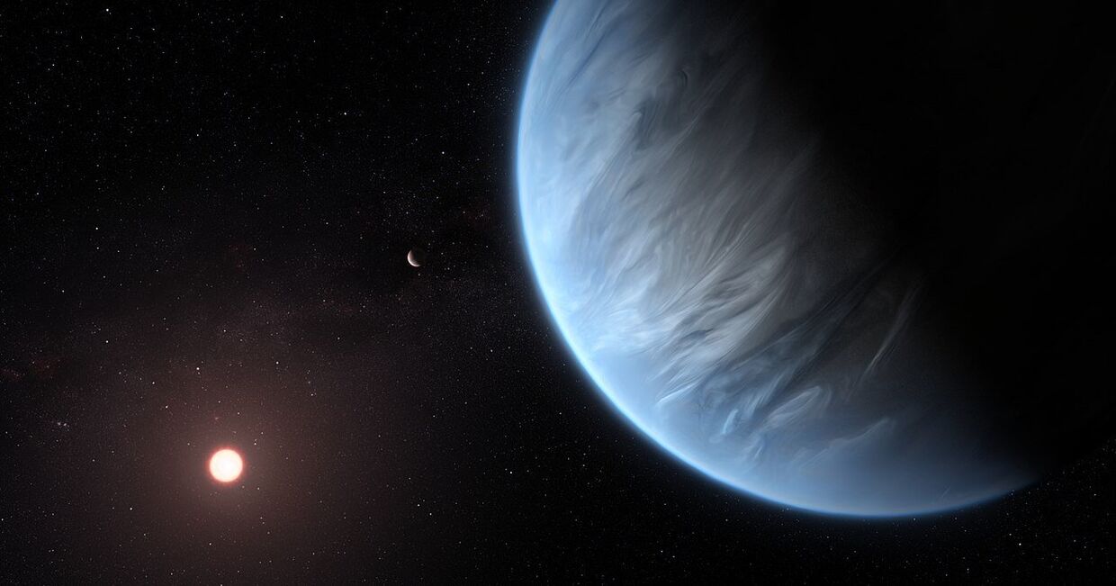 Художественное представление планеты K2-18 b