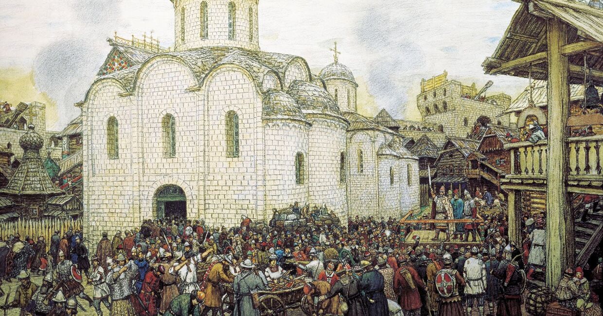 «Оборона Москвы от хана Тохтамыша. XIV век»
