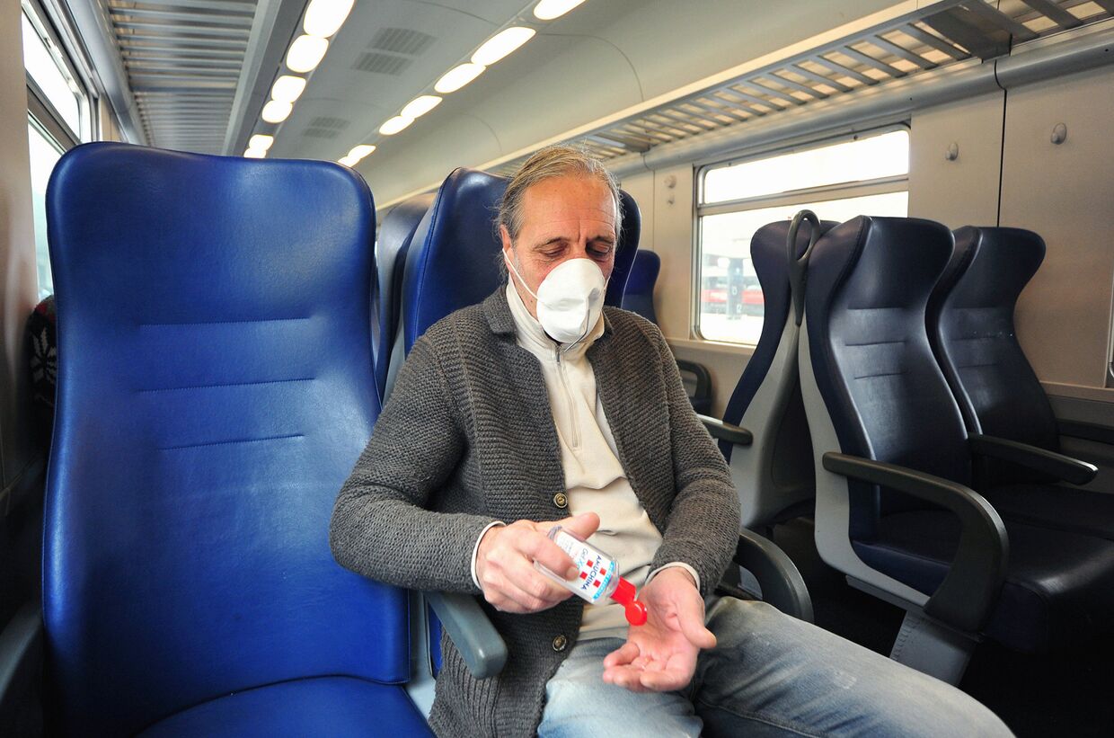 Пассажир поезда во Флоренции, Италия