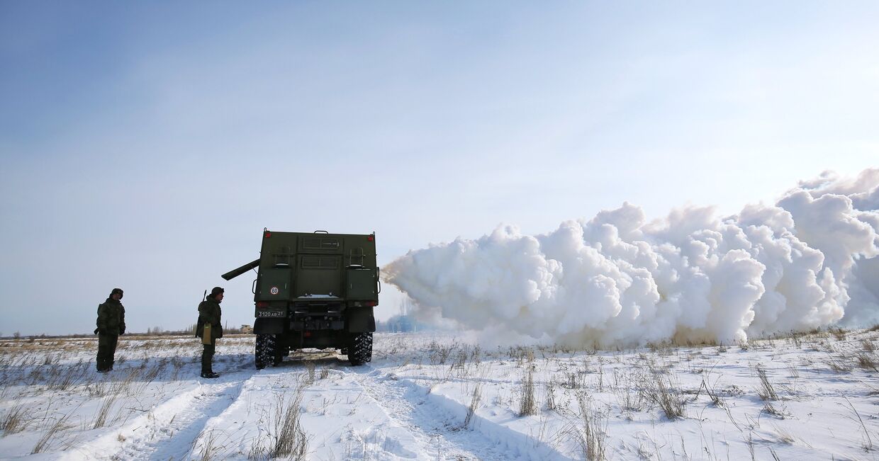 Учения войск РХБ защиты в Волгоградской области