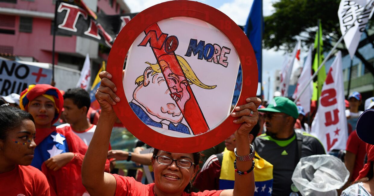 Акция протеста в Каракасе, Венесуэла