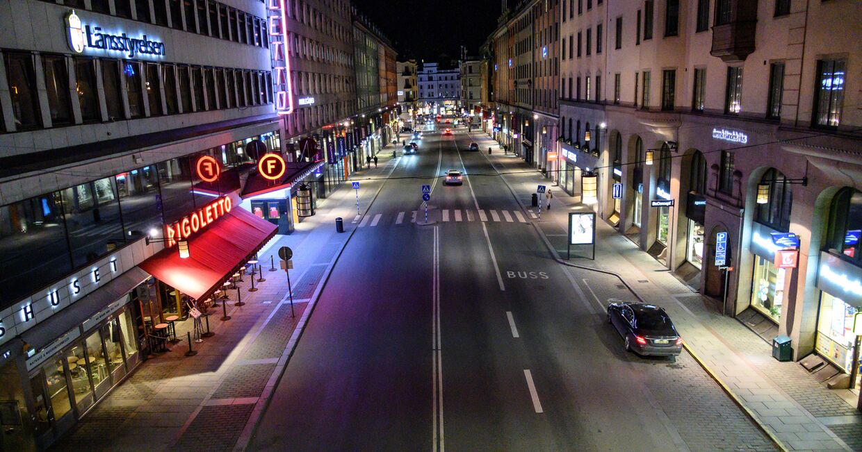 21 марта 2020. Улица Кунгсгатан, Стокгольм, Швеция
