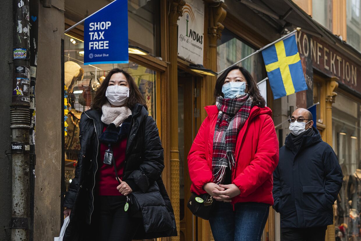 Туристы в Стокгольме, Швеция