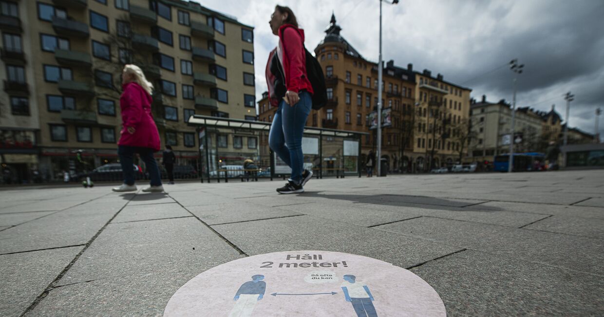 Прохожие на улице Стокгольма, Швеция