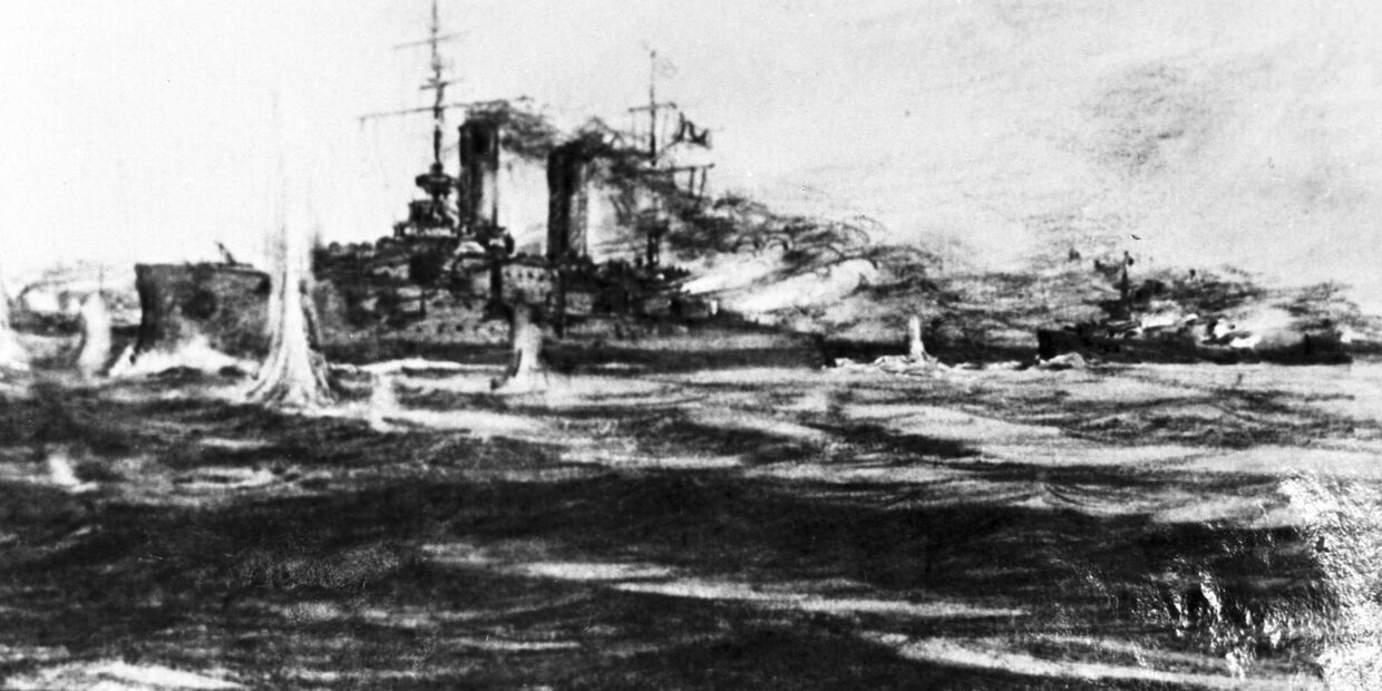 Один из моментов Цусимского боя Один из моментов Цусимского боя