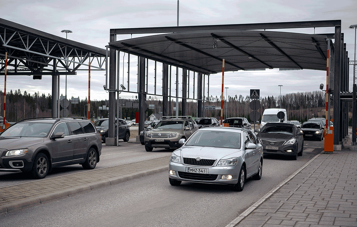 Контрольно-пропускной пункт на финляндско-российской границе в Лаппеенранте, Финляндия