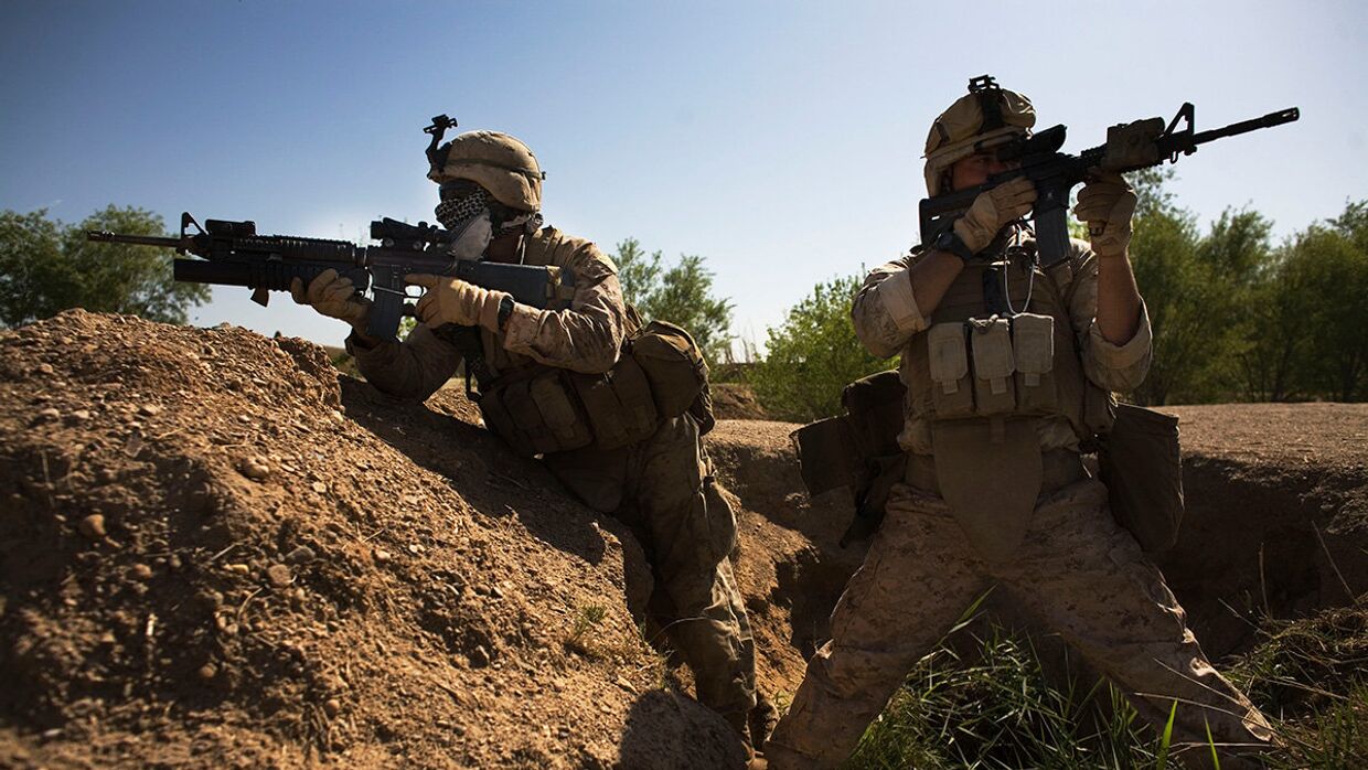 Американские военные в Мардже, Афганистан. 2010 год