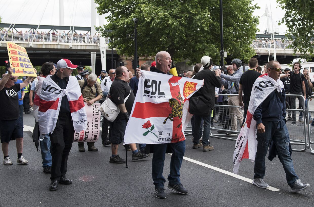Акция протеста Против исламского терроризма в Лондоне, июнь 2017 г.