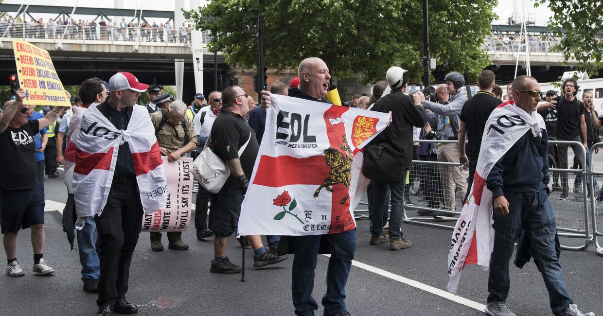 Акция протеста Против исламского терроризма в Лондоне, июнь 2017 г.