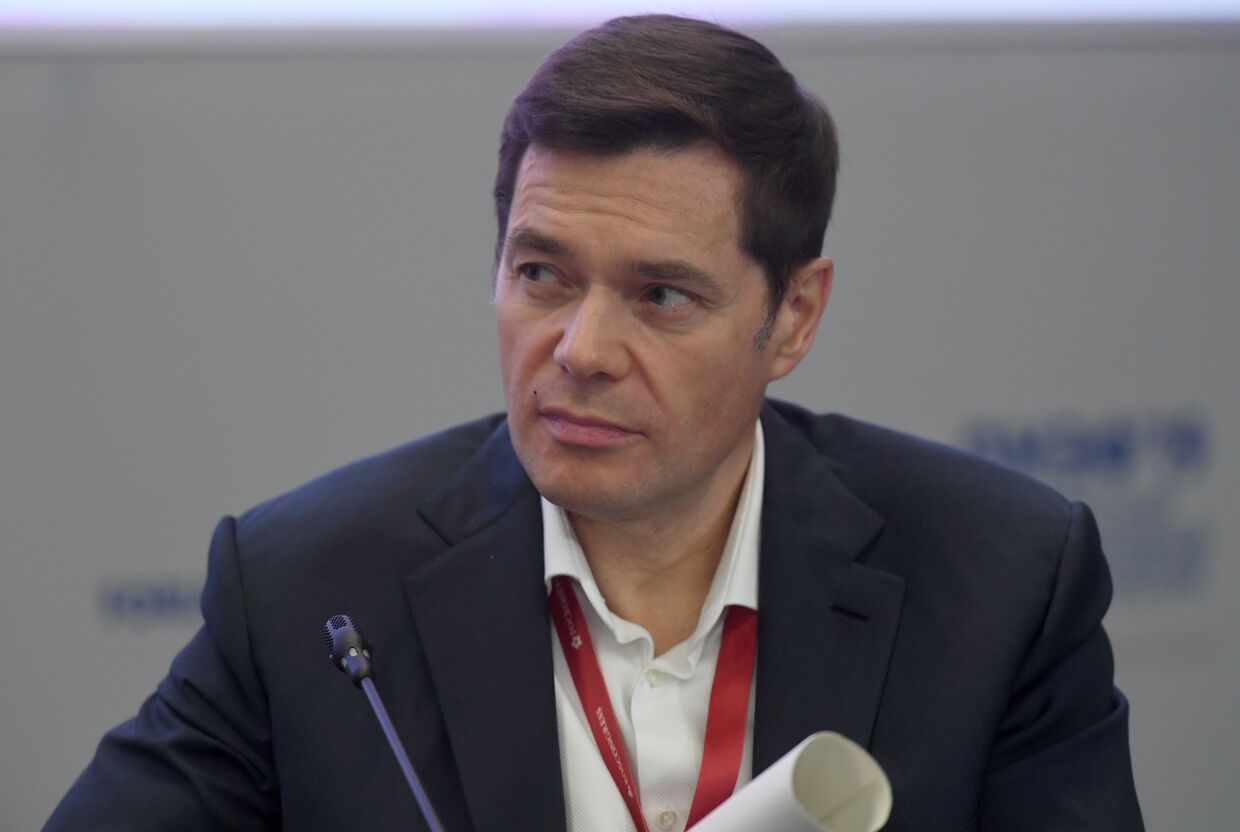 Председатель совета директоров ПАО Северсталь Алексей Мордашов на сессии Россия – Финляндия в рамках Петербургского  международного экономического форума 2019