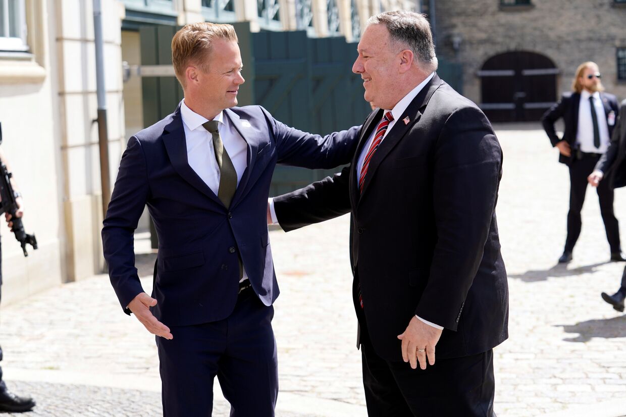 Госсекретарь США Майк Помпео встречается с главой МИД Дании Йеппе Кофодом, Копенгаген, Дания