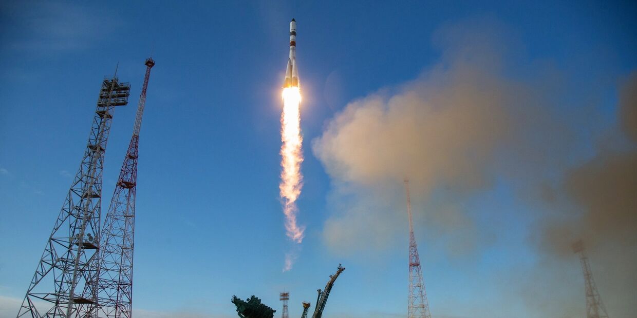 Пуск ракеты-носителя Союз-2.1а с ТГК Прогресс МС-14