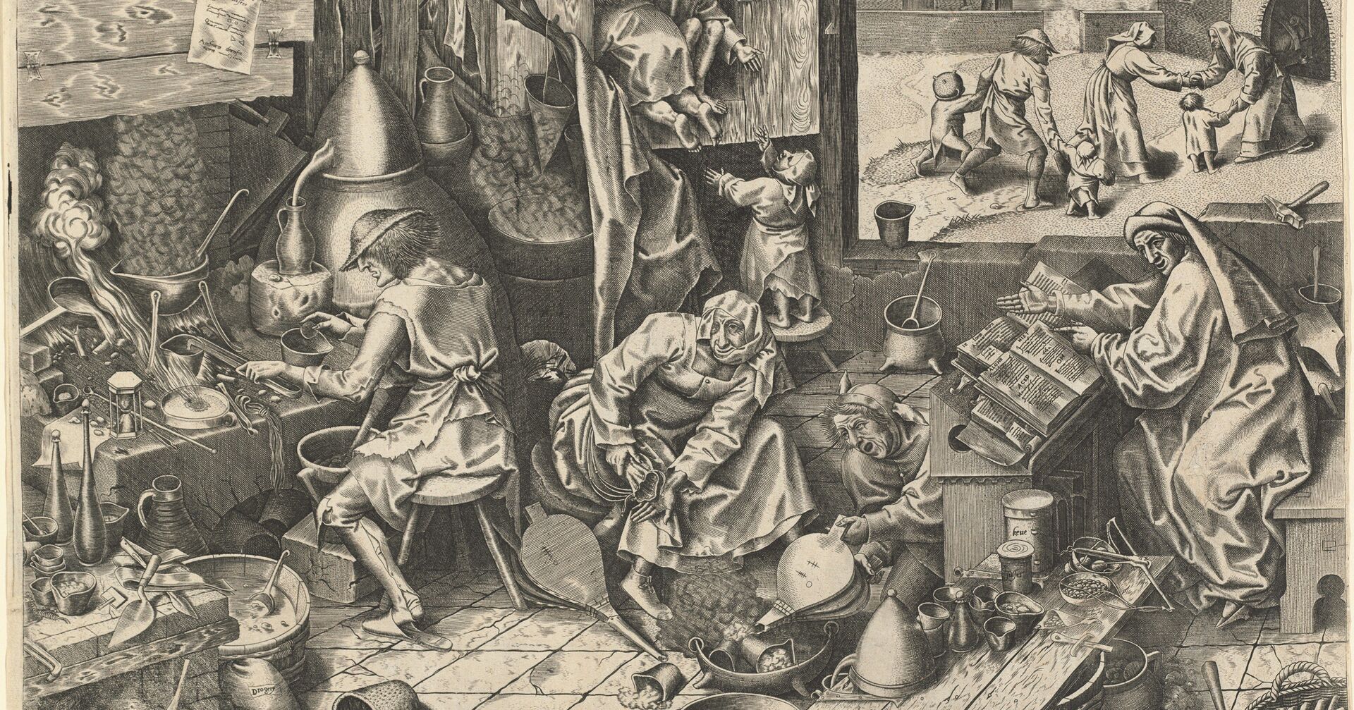 «Алхимик», гравюра Филиппа Галле по рисунку Питера Брейгеля Старшего (около 1558 г.) - ИноСМИ, 1920, 10.09.2020