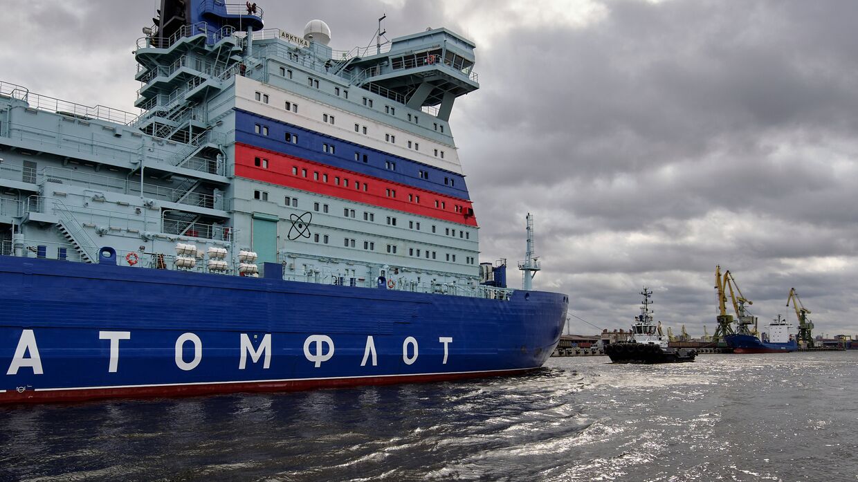 Отправка ледокола Арктика на ледовые испытания