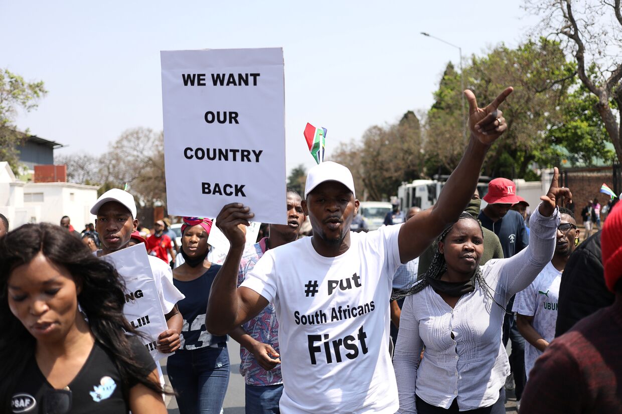 Протесты в Претории, ЮАР