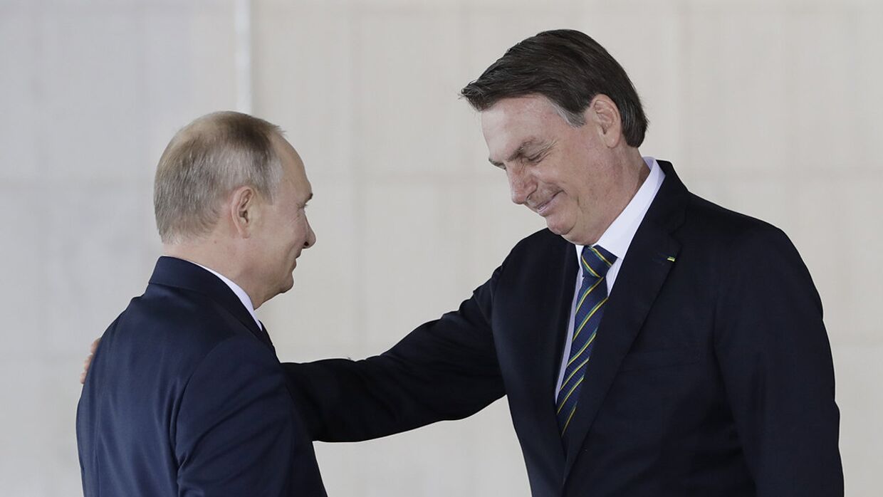 Президент РФ Владимир Путин и президент Бразилии Жаир Болсонару