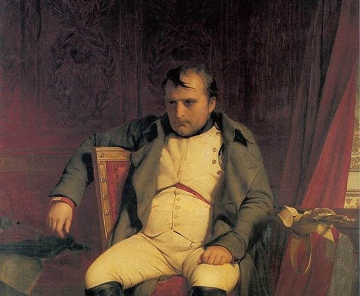 Наполеон Бонапарт после отречения во дворце Фонтенбло, Поль Деларош
