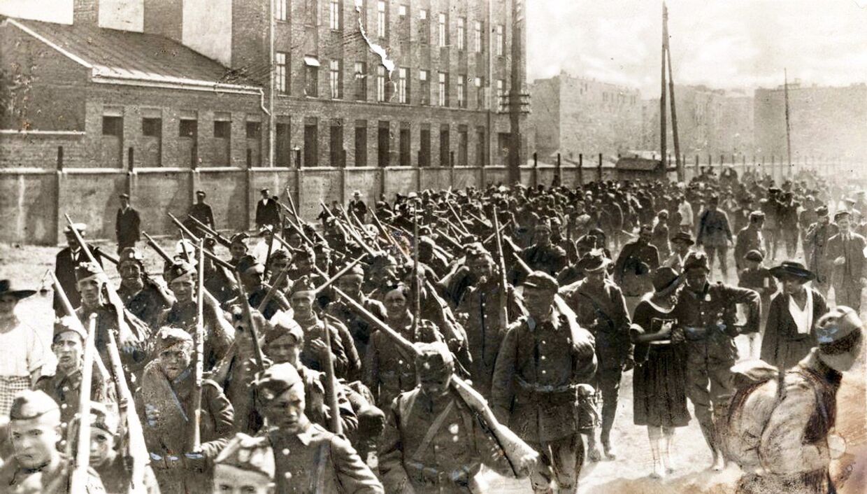 Пехота польской армии во время Варшавской битвы