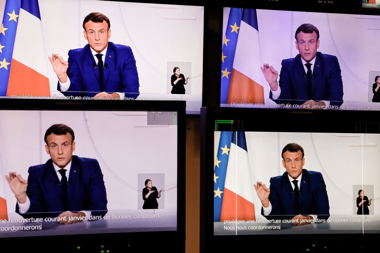 Видеообращение президента Франции Эммануэля Макрона