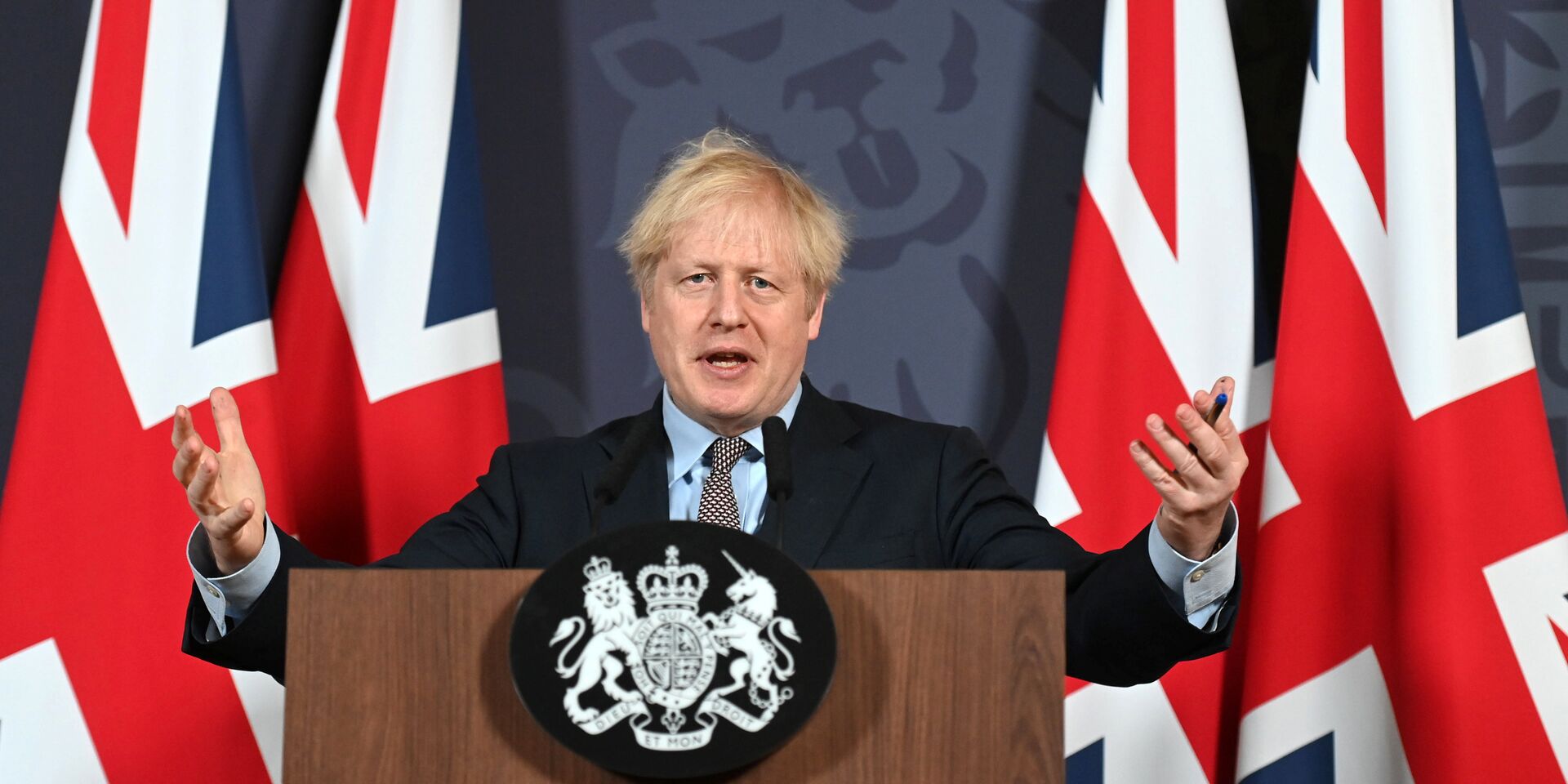 24 декабря 2020. Премьер-министр Великобритании Борис Джонсон на пресс-конференции по итогам переговоров с ЕС - ИноСМИ, 1920, 24.12.2020
