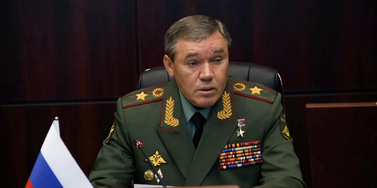 Начальник Генерального штаба Вооруженных сил РФ Валерий Герасимов на заседании Комитета начальников штабов вооруженных сил стран СНГ
